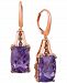 Le Vian Grape Amethyst (12 ct. t. w. ) & Diamond (3/8 ct. t. w. ) Drop Earrings in 14k Rose Gold