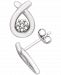 Diamond Cluster Stud Earrings (1/10 ct. t. w. ) in Sterling Silver