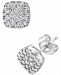 Diamond Square Cluster Stud Earrings (1/2 ct. t. w. ) in 10k White Gold