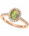 Opal (3/4 ct. t. w. ) & Diamond (1/4 ct. t. w. ) Halo Ring in 14k Rose Gold