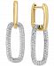 Effy Diamond Pave Link Drop Earrings (5/8 ct. t. w. ) in 14k White and Yellow Gold