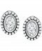 Giani Bernini Cubic Zirconia Oval Beaded Frame Stud Earrings, Created for Macy's