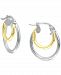 Giani Bernini Double Hoop Earrings in Sterling Silver & 18k Gold-Plate, Created for Macy's