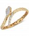 Diamond Snake Bypass Bangle Bracelet (1/2 ct. t. w. ) in 14k Gold-Plated Sterling Silver