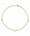 Diamond-Cut Heart Anklet with 1" ext. in 14k Yellow Gold