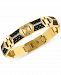 Esquire Men's Jewelry Diamond Bracelet (1/4 ct. t. w. ) in Black Carbon Fiber & Gold-Tone Ion-Plated Stainless Steel, Created for Macy's