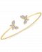 Wrapped Diamond Butterfly Cuff Bangle Bracelet (1/6 ct. t. w. ) in 14k Gold, Created for Macy's