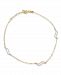 S-Link Anklet in 14k White, Rose and Yellow Gold