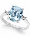 Aquamarine (2-1/2 ct. t. w. ) and Diamond Accent Ring in Sterling Silver