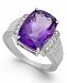 Amethyst (6 ct. t. w. ) & Diamond (1/10 ct. t. w. ) Statement Ring in Sterling Silver