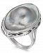 Mabe Blister Pearl (18 x 28mm) Statement Ring in Sterling Silver