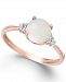Opal (3/4 ct. t. w. ) and Diamond Accent Ring in 14k Rose Gold