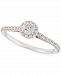 Diamond Halo Engagement Ring (1/2 ct. t. w. ) in 14k White Gold and 14k Rose Gold