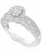 Diamond (1 ct. t. w. ) Halo Cluster Engagement Ring in 14k White Gold