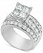 Diamond Princess Cluster Channel-Set Engagement Ring (3 ct. t. w. ) in 14k White Gold