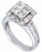 Diamond Princess Quad Cluster Engagement Ring (2 ct. t. w. ) in 14k White Gold