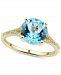 Swiss Blue Topaz (3-3/8 ct. t. w. ) & Diamond (1/10 ct. t. w. ) Ring in 14k Gold