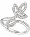 Diamond Leaf-Inspired Statement Ring (1/4 ct. t. w. ) in Sterling Silver