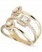Diamond Halo Clusters Multi-Row Statement Ring (3/4 ct. t. w. ) in 14k Gold