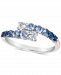 Le Vian Denim Ombre (5/8 ct. t. w. ) & White Sapphire (1/5 ct. t. w. ) Bypass Statement Ring in 14k White Gold