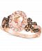 Le Vian Peach Morganite (7/8 ct. t. w. ) & Diamond (1/2 ct. t. w. ) Ring in 14k Rose Gold