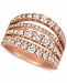 Le Vian Nude Diamond Multirow Statement Ring (1-3/4 ct. t. w. ) in 14k Rose Gold