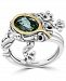 Effy Green Quartz (2-1/20 ct. t. w. ) & Onyx Frog Ring in Sterling Silver & 18k Gold-Plate