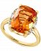 Effy Citrine (6-1/10 ct. t. w. ) & Diamond (1/10 ct. t. w. ) Halo Ring in 14k Gold