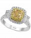 Effy Hematian Diamond Halo Ring (1-5/8 ct. t. w. ) in 18k Gold & White Gold