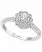 Effy Diamond Flower Statement Ring (5/8 ct. t. w. ) in 14k White Gold