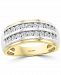 Effy Men's Diamond Double-Row Ring (1/4 ct. t. w. ) in 14k Gold & White Gold