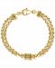 Effy Men's Double Box Link Chain Bracelet in 14k Gold-Plated Sterling Silver