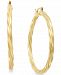 Twisted Hoop Earrings in 14k Gold