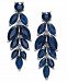 Blue Sapphire (6-1/2 ct. t. w. ) & White Sapphire (1/2 ct. t. w. ) Chandelier Earrings in Sterling Silver, Created for Macy's