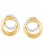 Diamond Interlocking Circle Stud Earrings (1/10 ct. t. w. ) in 10k Gold