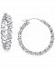 Moissanite Swirl Small Hoop Earrings (1-1/4 ct. t. w. ) in Sterling Silver, 1"