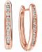 Diamond Small Hoop Earrings (1/4 ct. t. w. ) in 14k Rose Gold-Plated Sterling Silver, 0.63"