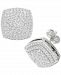 Diamond Square Cluster Stud Earrings (1/2 ct. t. w. ) in Sterling Silver