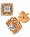 Diamond Square Halo Stud Earrings (5/8 ct. t. w. ) in 10k Rose Gold