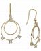 White Topaz Circle Drop Earrings (3/4 ct. t. w. ) in 14k Gold-Plated Sterling Silver
