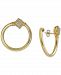 Diamond Cluster Spiral Hoop Earrings (3/8 ct. t. w. ) in 14k Gold-Plated Sterling Silver