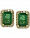 Brasilica by Effy Emerald (1-9/10 ct. t. w. ) and Diamond (1/4 ct. t. w. ) Stud Earrings in 14k Gold, Created for Macy's