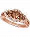Le Vian Chocolate Diamonds (5/8 ct. t. w. ) & Nude Diamonds (3/8 ct. t. w) Statement Ring in 14k Rose Gold