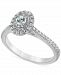 Diamond Oval Halo Engagement Ring (1/2 ct. t. w. ) in 14k White gold