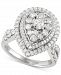 Diamond Teardrop Halo Cluster Engagement Ring (2 ct. t. w. ) in 14k White Gold