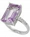 Pink Amethyst (8 ct. t. w. ) & Diamond (1/6 ct. t. w. ) Statement Ring in Sterling Silver
