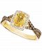 Le Vian Yellow Sapphire (3/4 ct. t. w. ) & Diamond (3/8 ct. t. w. ) Halo Twist Ring in 14k Gold