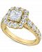 Marchesa Certified Diamond Princess Bridal Set (4 ct. t. w. ) in 18k White, Yellow or Rose Gold