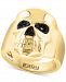 Effy Men's Black Spinel Skull Ring (1/3 ct. t. w. ) in 14k Gold-Plated Sterling Silver