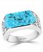 Effy Men's Turquoise Ring in Sterling Silver